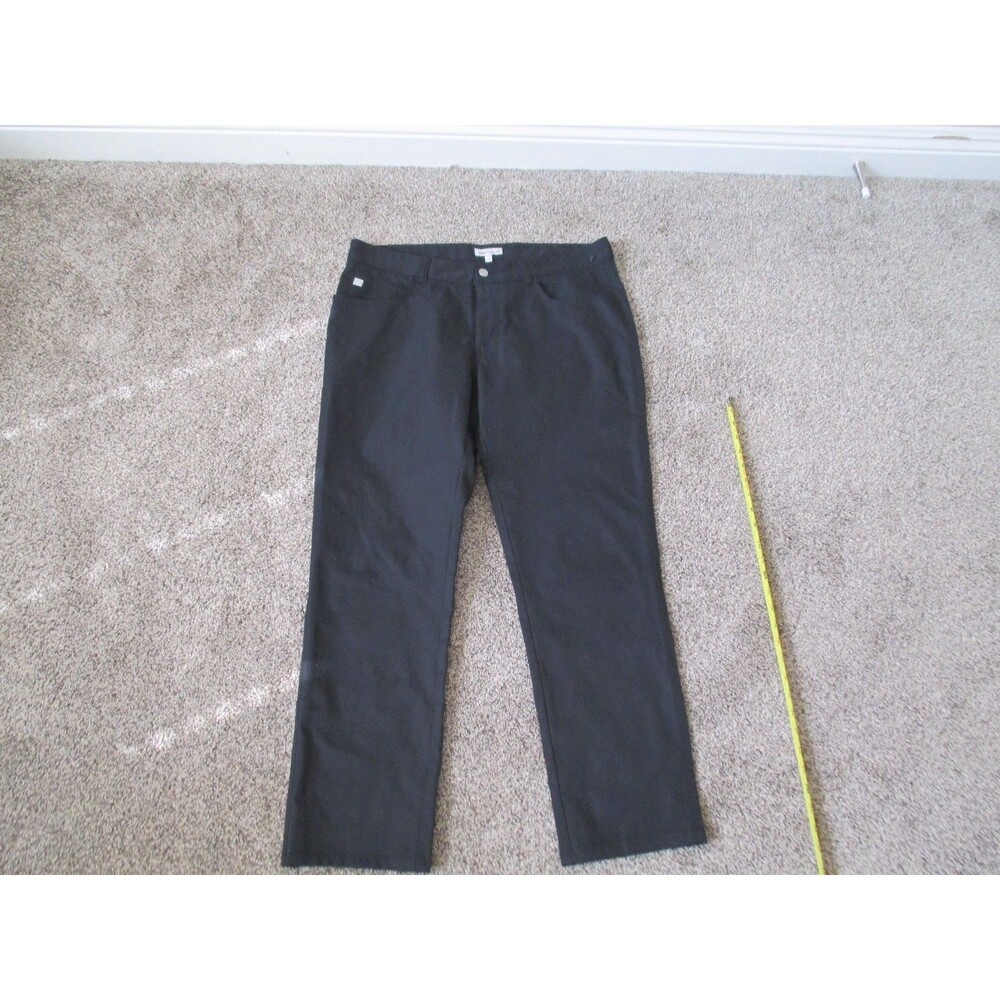 Peter Millar EB66 Black Pants Mens 35x29 Stretch